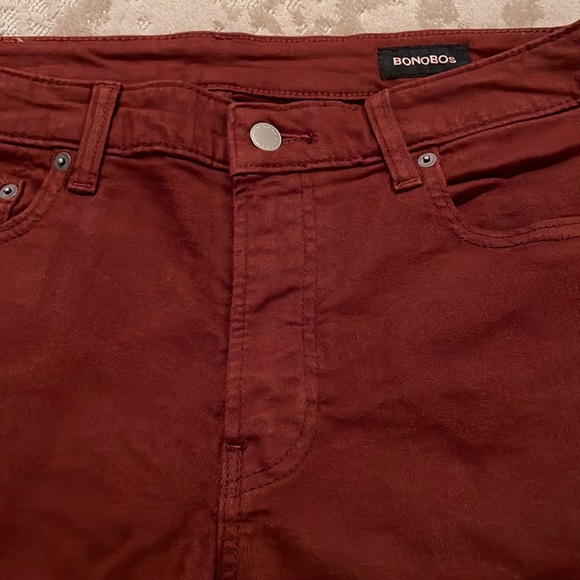 Bonobos Stretch travel jeans 33/34 Tailored fit- burgandy - Picture 4 of 9